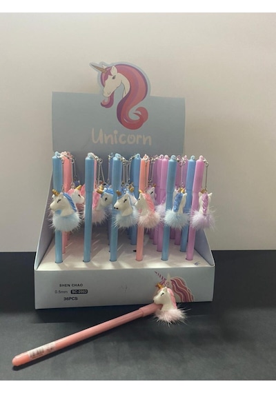 Unicorn Tükenmez Kalem Mor Pembe