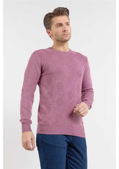 İmza Gül Kurusu Polo Yaka Uzun Kol Cepsiz Slim Fit Casual Pamuklu Triko Kazak 1012255130 Gülkurusu