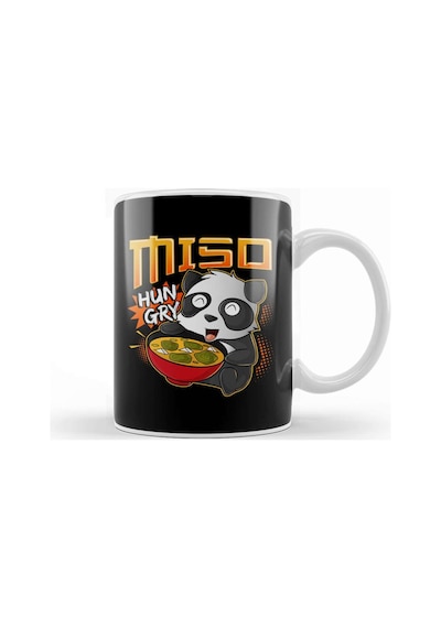 Miso Hungry Kawaii Panda Cute Anime Noodles Ramen Kupa Bardak Porselen Karışık