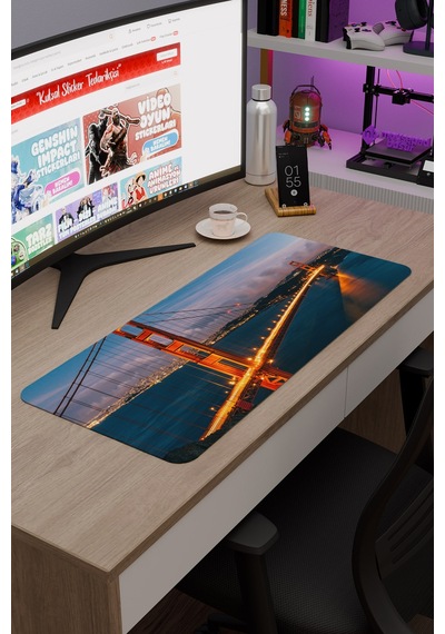 Golden Gate Köprüsü Kaliforniya Abd 2 V3 70x30 Xl Gaming Kauçuk Kaymaz Taban Mouse Pad Fare Altlığı