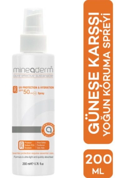 Mineaderm SPF 50 UV Protection & Hydration Güneşe Karşı Yoğun Koruma Spreyi 200 ML