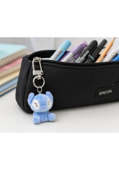 Azuri Sevimli Mavi Peluş Charm Anahtarlık Mini Figür Hediye Aksesuarı