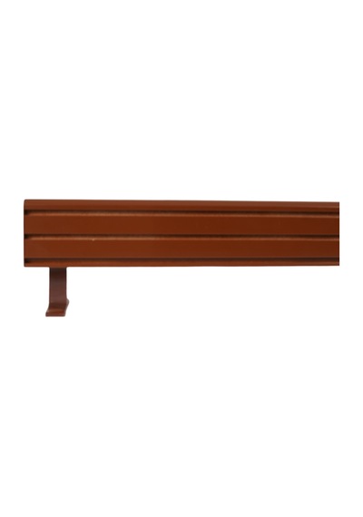 Napoli Metal Başlıklı Üçlü Dekoratif Ray Korniş Modern Rustik-ceviz 150 Cm Ceviz