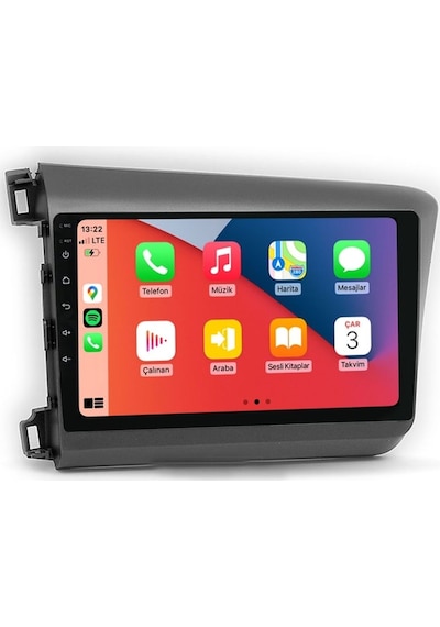 Lovion Kkq2055 Honda Civic Fb7 2012 2016 6+64gb Android Carplay Multimedya Teyp 9"