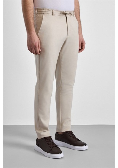 Süvari Bej Slim Düz Jogger Pantolon Pn2020500765-bj3