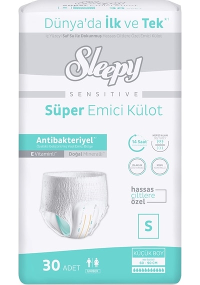Sleepy Hasta Bezi Yetişkin Emici Külot S - Küçük - Small 30 Adet S