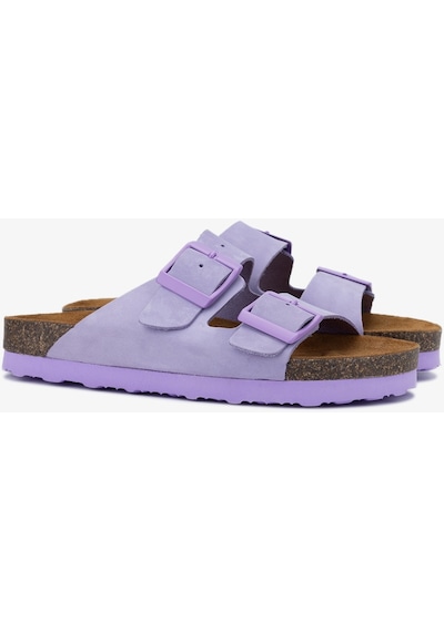 Valmenti Yasmin Kadın Purple Hakiki Deri Terlik 985 24-6403 Bn Trlk Y24 Mor