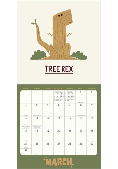 A Handsoffmydinosaur 2024 Punny Wall Calendar: Ray Of Punshine