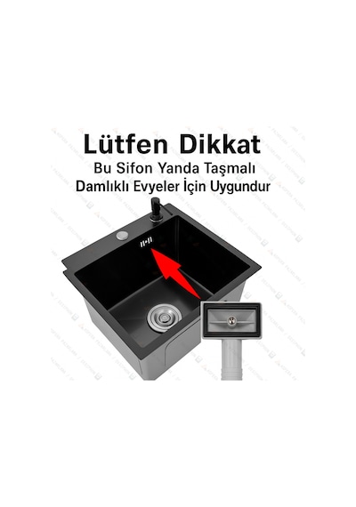 Çöpmak Evye Sifonu Yandan Taşmalı 32 Çıkışlı 11 Cm Çap Koku Önleyici Ve Tıkanma Yapmayan