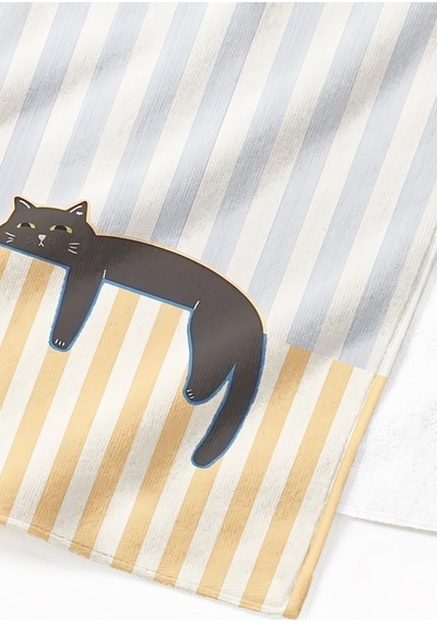 Kedi Ve Çizgiler Plaj Havlusu - Marine Pastel Mavi Bej Havuz Deniz Banyo Hızlı Kuruyan Sahil Örtüsü Dalgın Porselen Kedi Ve Çizgiler Plaj Havlusu - Marine Pastel Mavi Bej Havuz Deniz Banyo Hızlı Kuruyan Sahil Örtüsü Dalgın Porselen