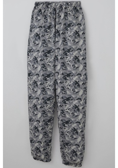 Breeze Erkek Çocuk Pijama Takımı Kamuflaj Desenli 9-12 Yaş, Gri