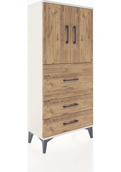Hyperion Dolap Tek Raflı 3 Çekmeceli 2 Kapaklı 60x44x134 Ayta... Aytaşı