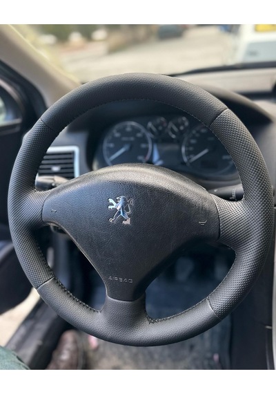 Peugeot 307 Araca Özel Direksiyon Kılıfı Noktalı Mat Siyah