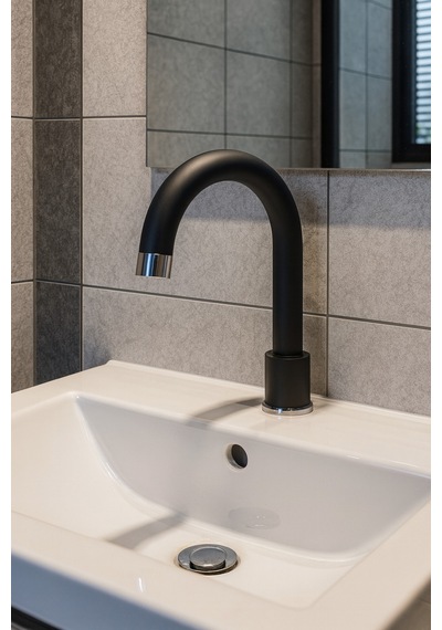 Banyo Batarya Borusu -siyah Siyah
