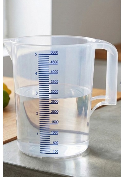 5000 Ml Şeffaf Ölçü Kabı - 5 Litre Dereceli Maşrapa Büyük Boy Şeffaf Mutfak Ölçü Kabı Diğer