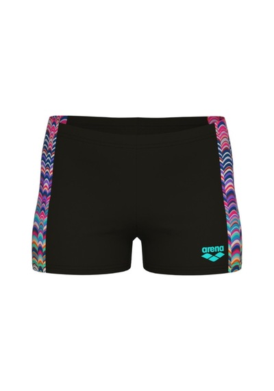 Boy's Arena Ondulatıon Swım Short Black Multı Vıolet Renkli Renkli