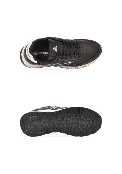 Mc Jamper Siyah-beyaz Bağcıklı Rahat Memory Foam Taban Erkek Yürüyüş Ve Spor Ayakkabı Sneaker 2444 Cilt Siyah - Beyaz