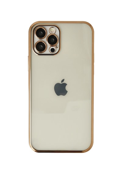 Ilkeshop Newface Apple iPhone Uyumlu 12 Pro Kılıf Razer Lensli Silikon - Gold