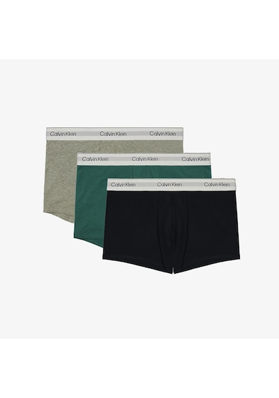 Calvin Klein Low Rise Erkek Yeşil/gri/siyah 3'lü Boxer Lv00nb4392 Siyah