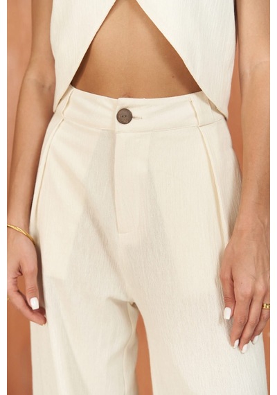 Mai Collection Mai Studios Co. Montana Natural Yelek Pantolon Takım Naturel