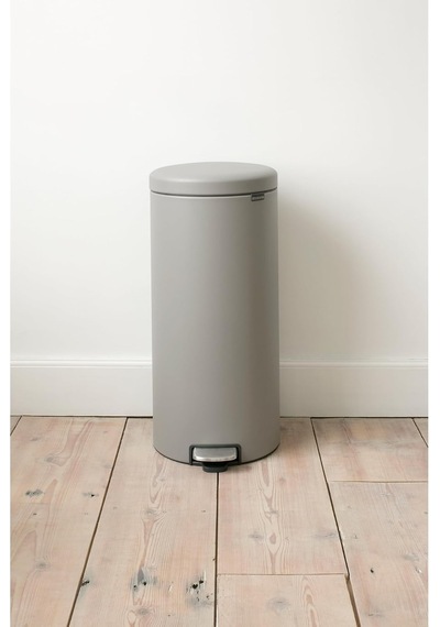 Tret Çöp Kovası, İç Kovalı, Plastik, Çelik, Mineral Concrete Grey, 30 Litre Çok Renkli