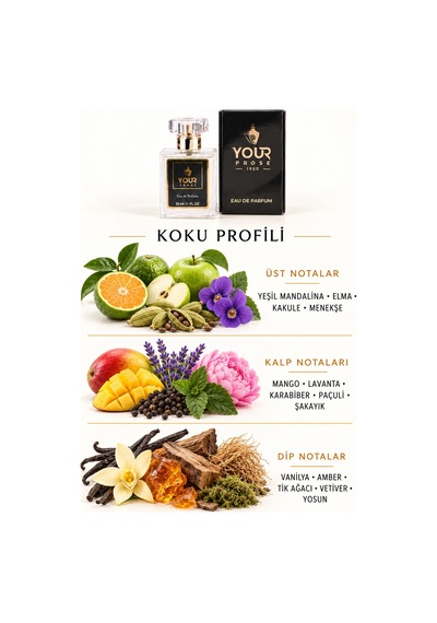 Your Prose E219 Mango, Lavanta Ve Vanilya Notalı Meyvemsi Aromatik Erkek Parfümü Edp 50 Ml - 8690352000012yp219 Meyveli