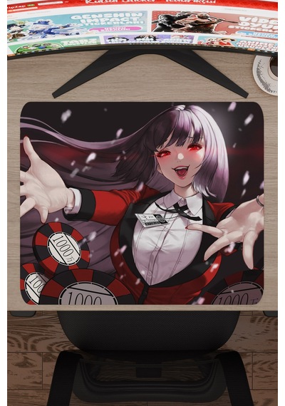 Kakegurui Anime V1 - 48x40 Xl Gaming Kauçuk Kaymaz Taban Mouse Pad Fare Altlığı