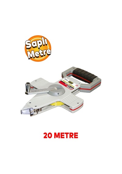 Saplı Arazi Şerit Metre 20 Metre X 12.5 Mm Çelik Metre 12372 Diğer