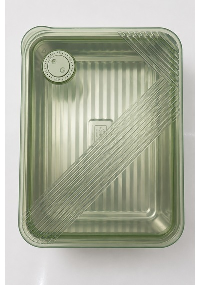 Paslanmaz Çelik Vakumlu Saklama Kabı,fırın Ve Kek Kabı 3000 Ml - Tarih Ayarlı Yeşil - 896032456 Yeşil
