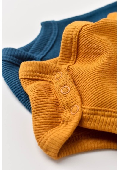 Rebebe Babycosy Modal 2 Li Uzun Kollu Bebek Badi - Bebek Body - Csym1131 (544732292) Mavi - Safran