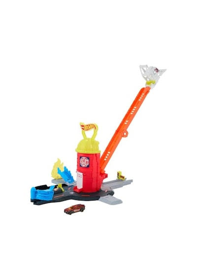 Hot Wheels City Oyuncak Araba Ve Pist Seti, Süper İtfaiye İstasyonu Oyun Seti Ve 1:64 Ölçekli İtfaiye Aracı, Jhl95