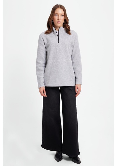 Tudors Kadın Standart Fit Anti-pilling Tüylenme Yapmayan Soğuk Geçirmez Gri Bato Yaka Polar Sweatshirt-42291 Gri Tudors Kadın Standart Fit Anti-pilling Tüylenme Yapmayan Soğuk Geçirmez Gri Bato Yaka Polar Sweatshirt-42291 Gri