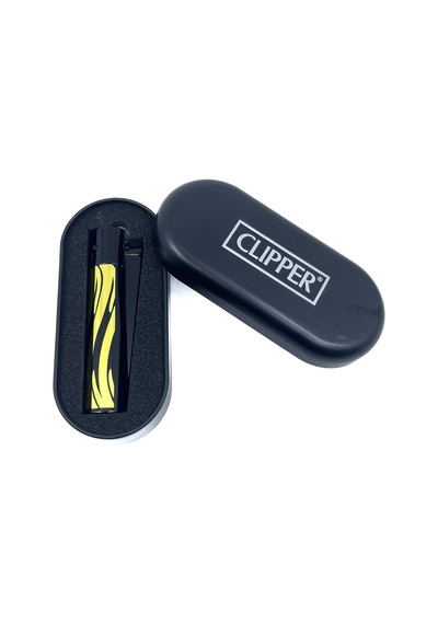 Clipper Metal Özel Elegant Serisi Çakmak - Gilded Flow Siyah