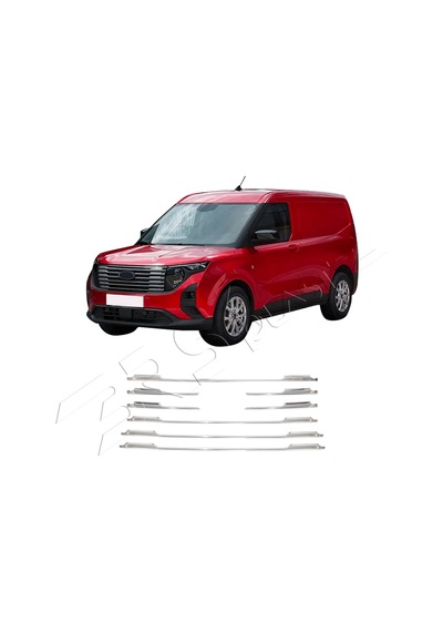 Ford Courier Uyumlu 2024 Ve Üzeri Krom Ön Panjur 8 Parça Paslanmaz Çelik