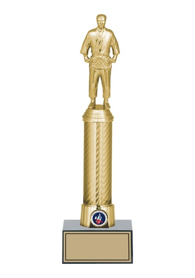 Odak Kupa - Figürlü Kupalar - Judo / Karate Figürlü Kupalar Fg-008 A - 35 Cm Altın - Beyaz