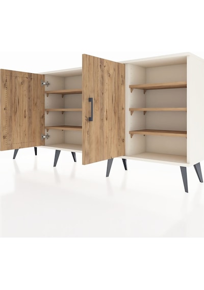 Arges Konsol 9 Raflı 2 Kapaklı 176x30x83 Aytaşı-çam/çam Çam/çam Arges Konsol 9 Raflı 2 Kapaklı 176x30x83 Aytaşı-çam/çam Çam/çam