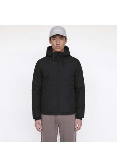 Jack & Jones Erkek Bagcik Ayarli Kapüsonlu Ceket - Fusion - 12302241 Siyah
