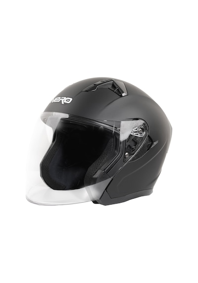 Gp Nero Mks006-mb Şeffaf Vizörlü Motosiklet Yarım Kask Siyah