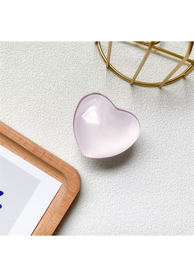 Microcase Kalp Tasarımlı 3m Yapıştırmalı El Parmak Tutucu Cep Telefonu Tutacağı Popsocket - Al5244 Pembe