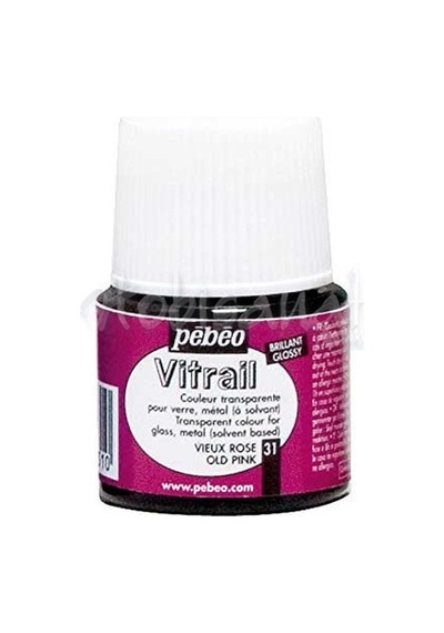 Pebeo Vitrail Şeffaf Cam Boyası 45 ML Koyu Pembe 31 Pembe