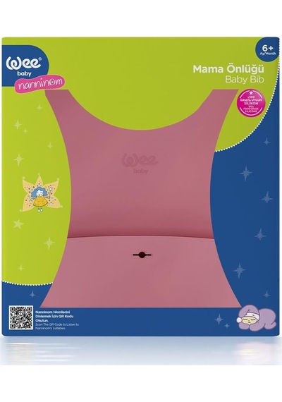 Wee Baby Nanninom Silikon Mama Önlüğü - Pembestandart Pembe