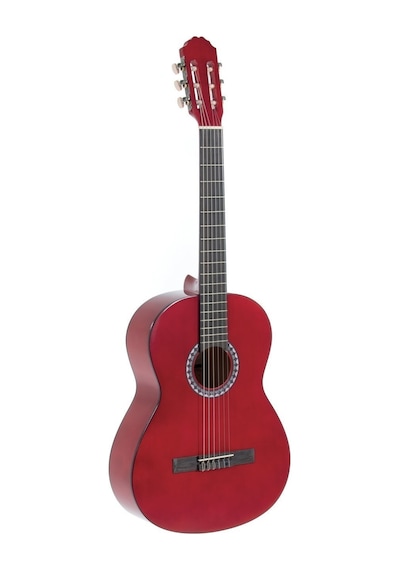 Gewa Alman Markası 4/4 Tam Boy 3 Renk Klasik Gitar-Kılıf-Pena Kırmızı