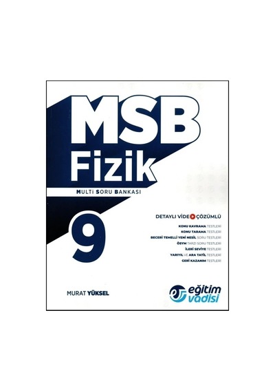 Eğitim Vadisi Yayınları 9. Sınıf Fizik Msb Multi Soru Bankası