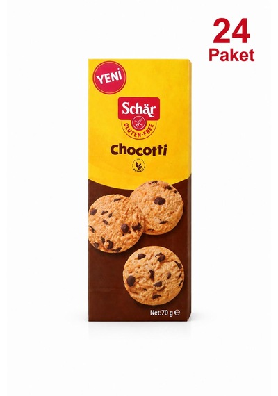 Chocotti Damla Çikolatalı Glutensiz Kurabiye 70 Gr 24 Lü Paket