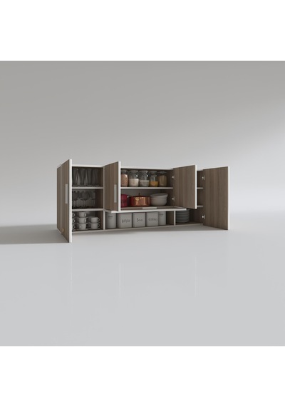 Kenzlife hazır mutfak acus22 crd 060*150*22 mutfak banyo dolabı kapaklı raflı