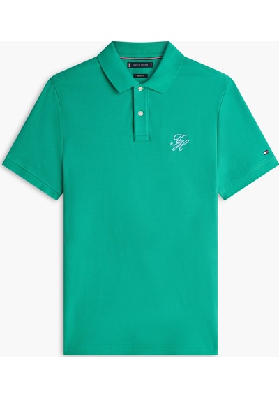 Tommy Hilfiger Th Erkek Script Regular Yeşil Polo Yaka T-shirt-16261