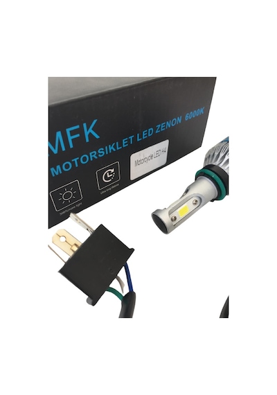 Motosiklet M3 Üniversal Led Zenon 5000l Beyaz Işık Ampul Mfk Siyah
