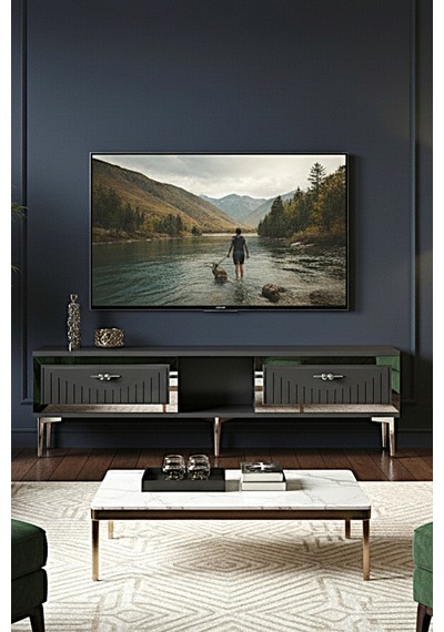 Tsa1503as - Tunatv150 Tv Stand, Tv Sehpası Antrasit-sılver 150cm