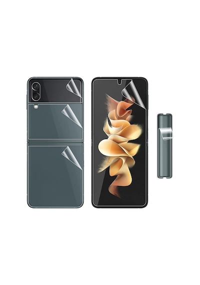 Samsung Z Flip 5 İle Uyumlu Ön & Arka Full Body Esnek Nano Çizilmez Ekran Koruyucu