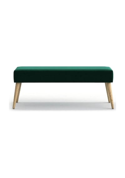 Stillola Puf Sade Çok Amaclı Kapı Önü Dekoratif Puf Bench Yeşil